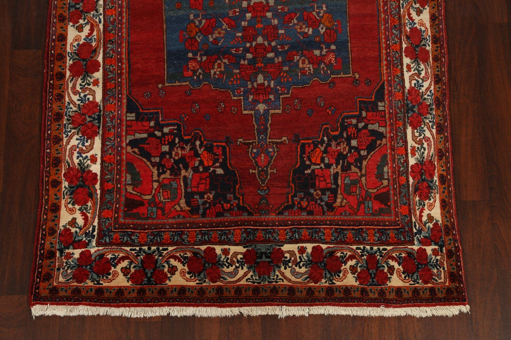 100% Vegetable Dye Geometric Bidjar Persian Area Rug 5x11