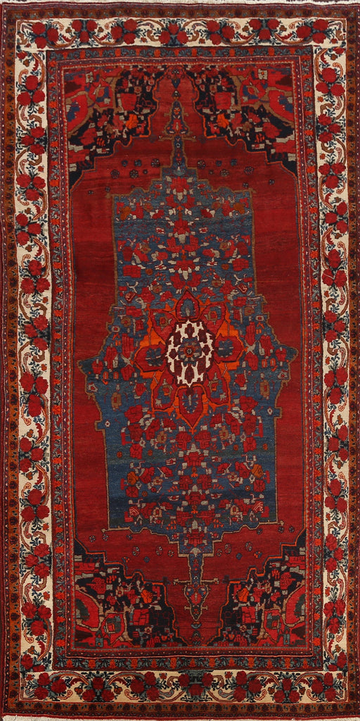 100% Vegetable Dye Geometric Bidjar Persian Area Rug 5x11