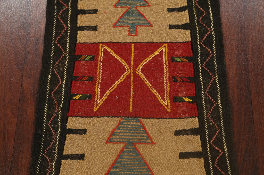 Tribal Geometric Kilim Shiraz Persian Area Rug 2x3