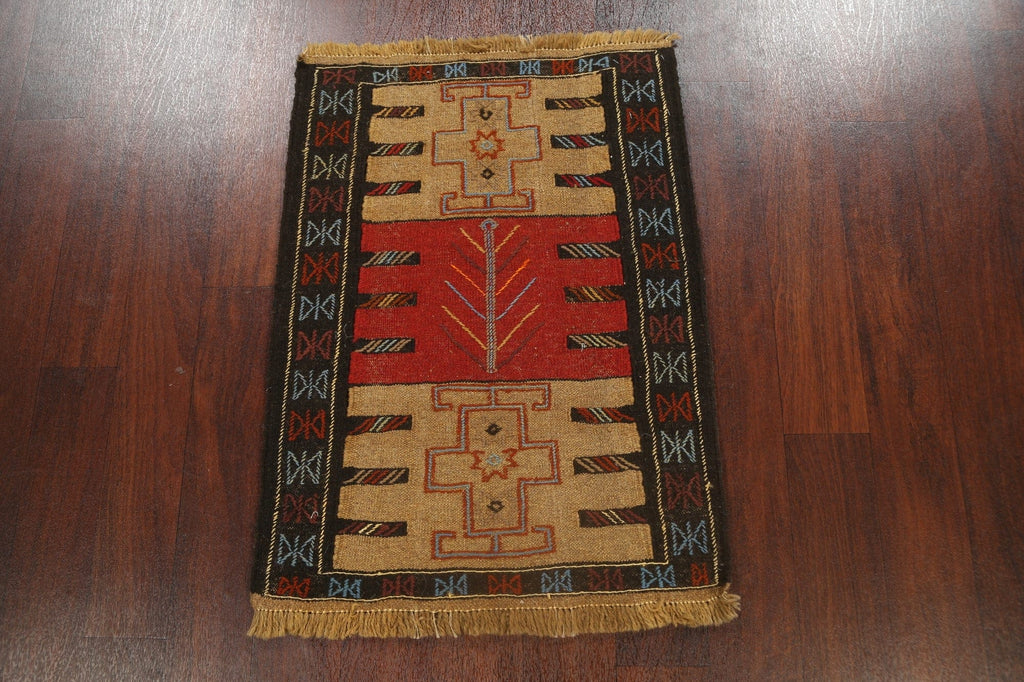 Tribal Geometric Kilim Shiraz Persian Area Rug 2x3