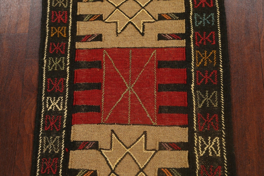 Tribal Geometric Kilim Shiraz Persian Area Rug 2x3