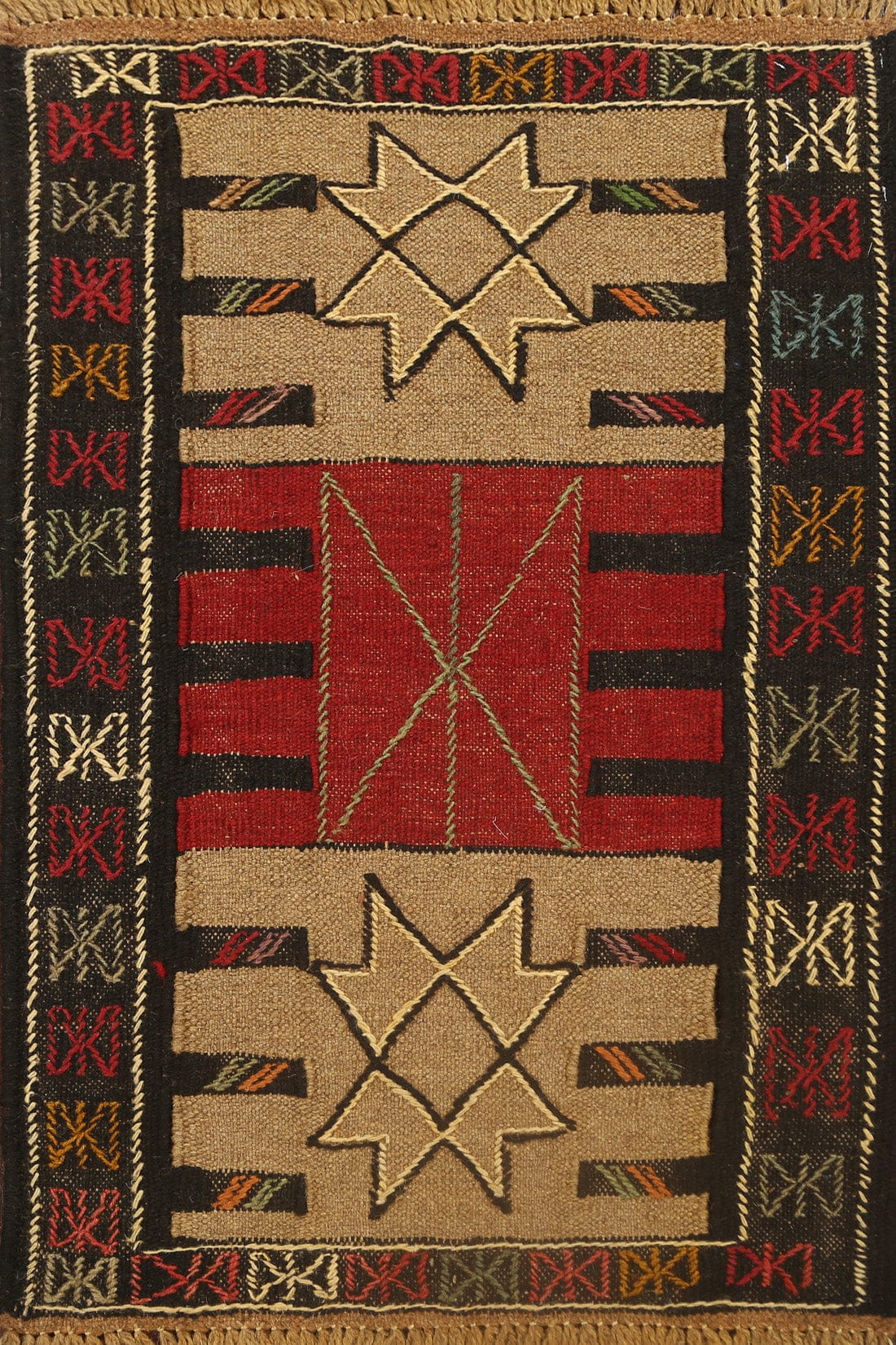 Tribal Geometric Kilim Shiraz Persian Area Rug 2x3