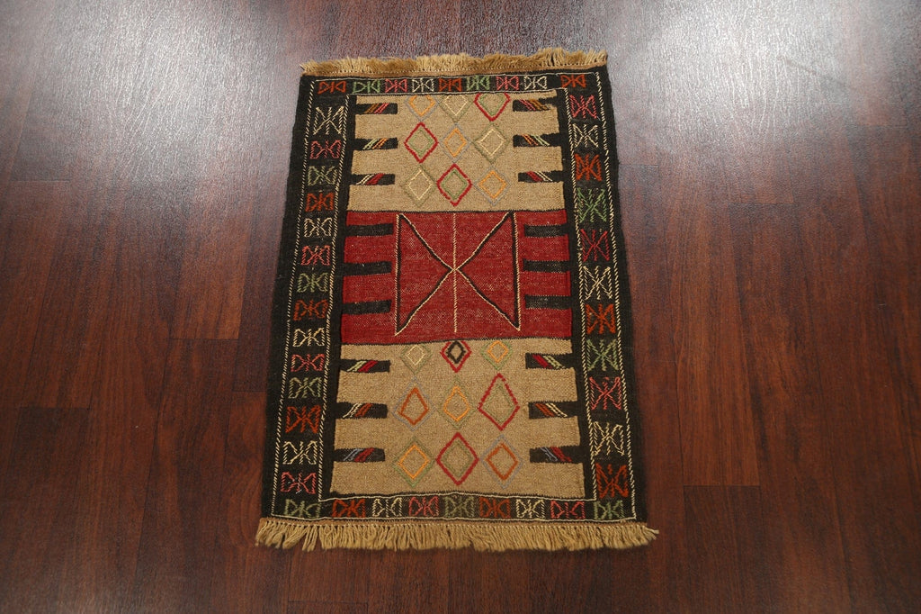 Tribal Geometric Kilim Shiraz Persian Area Rug 2x3