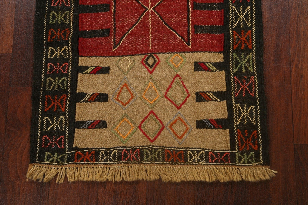 Tribal Geometric Kilim Shiraz Persian Area Rug 2x3