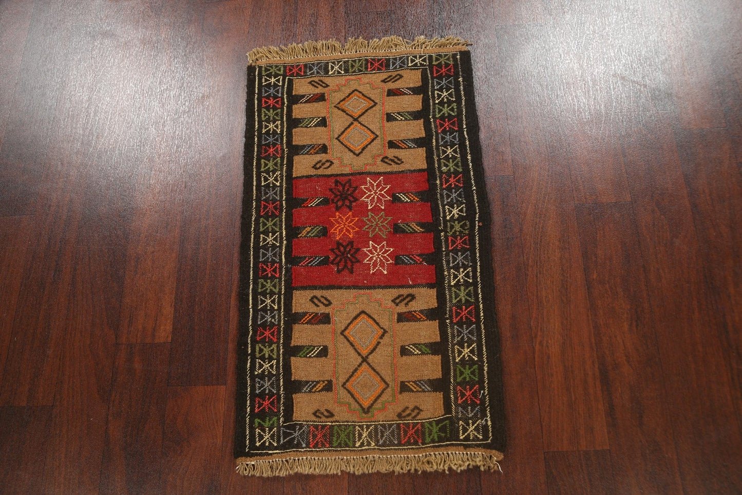 Tribal Geometric Kilim Shiraz Persian Area Rug 2x3