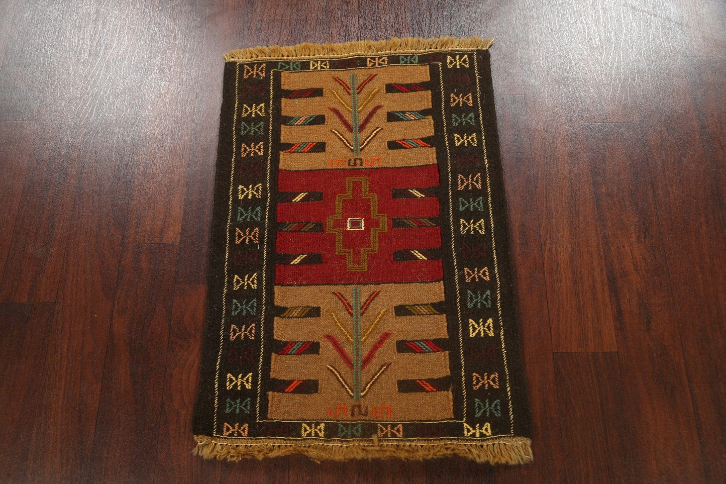 Tribal Geometric Kilim Shiraz Persian Area Rug 2x3