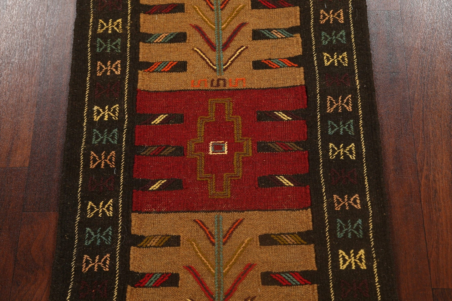 Tribal Geometric Kilim Shiraz Persian Area Rug 2x3