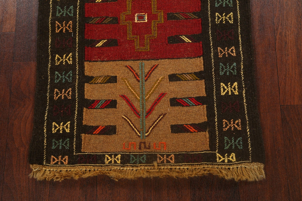 Tribal Geometric Kilim Shiraz Persian Area Rug 2x3