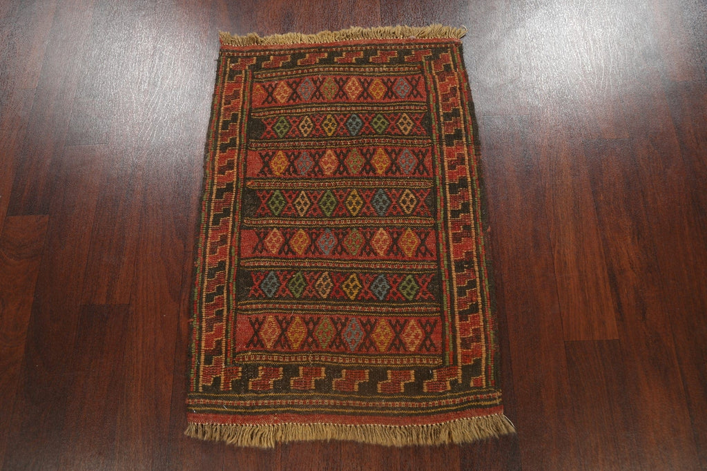 Tribal Geometric Kilim Shiraz Persian Area Rug 2x3