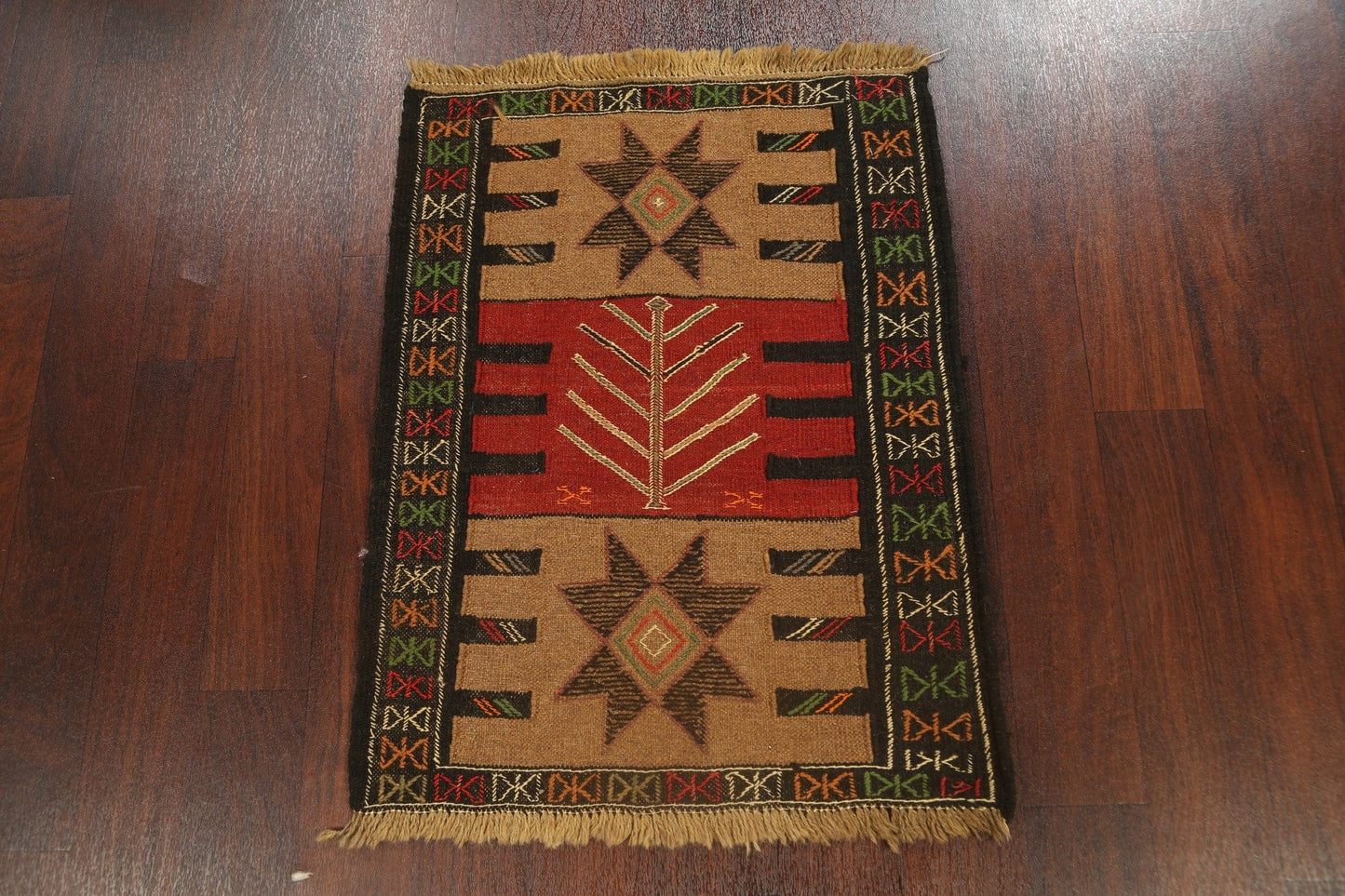 Tribal Geometric Kilim Shiraz Persian Area Rug 2x3