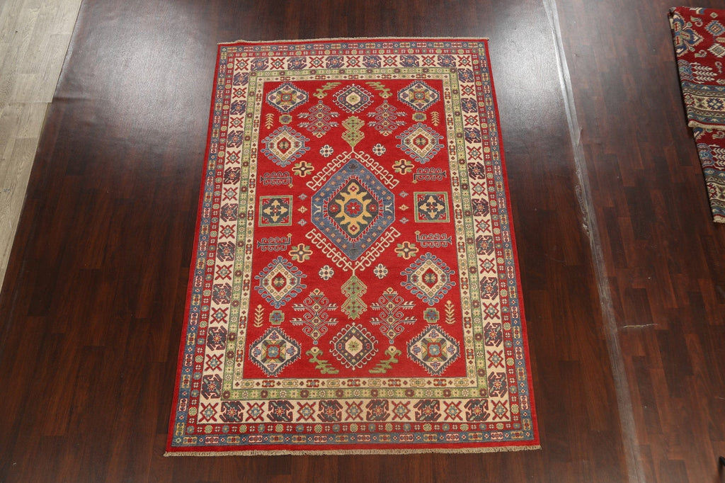 Geometric Kazak Oriental Area Rug 7x10