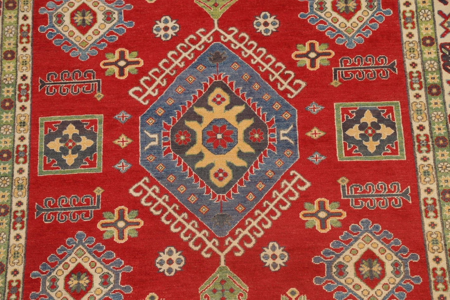 Geometric Kazak Oriental Area Rug 7x10