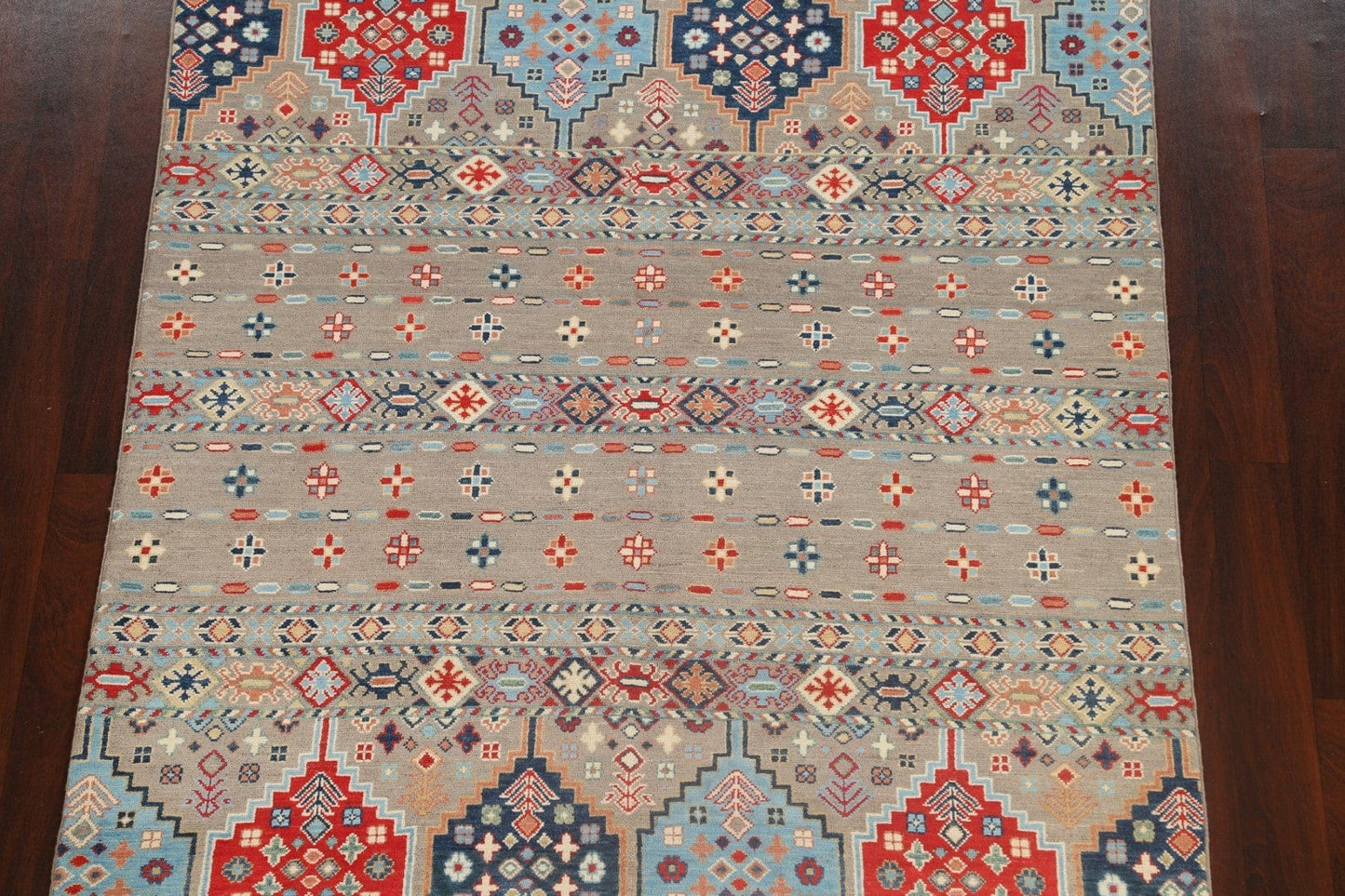 Geometric Kazak Oriental Area Rug 6x8