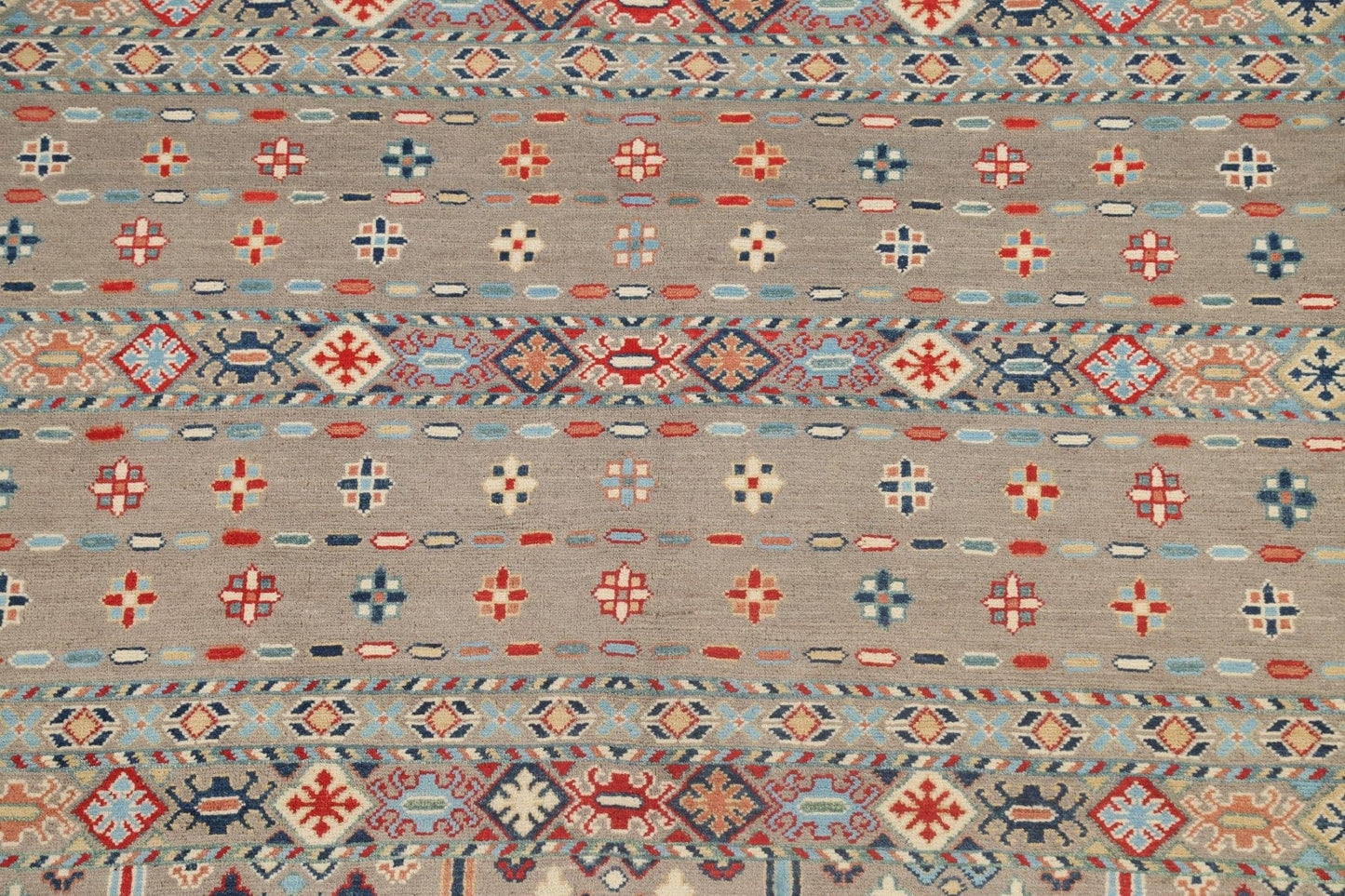 Geometric Kazak Oriental Area Rug 6x8