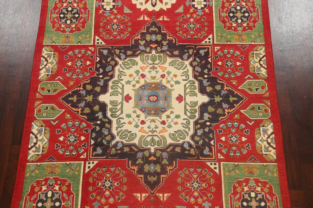 Geometric Kazak Oriental Area Rug 6x10