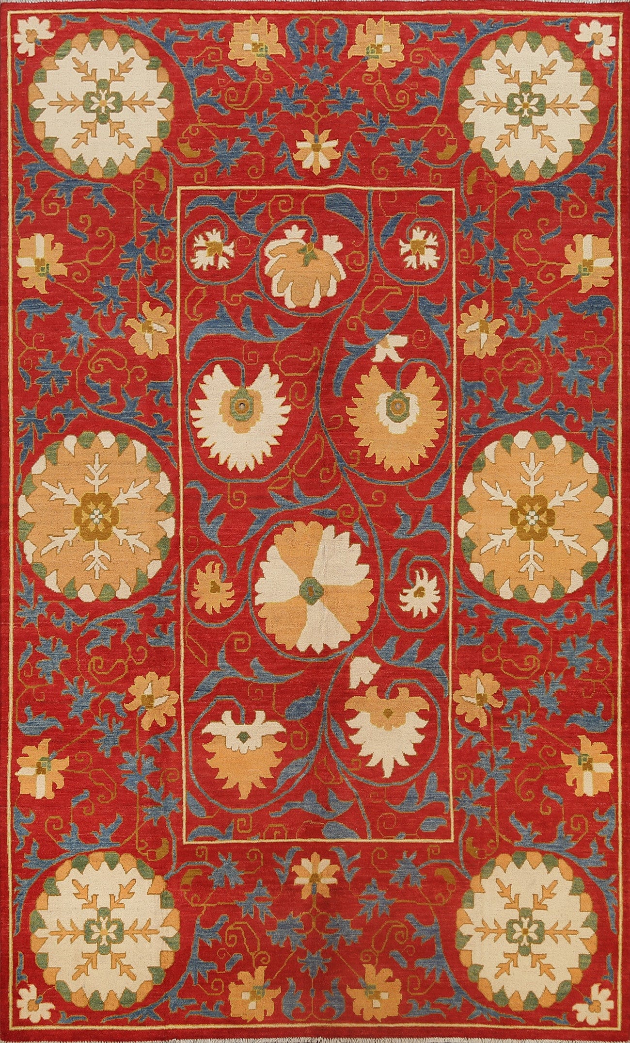 All-Over Floral Art & Craft Oriental Area Rug 7x10