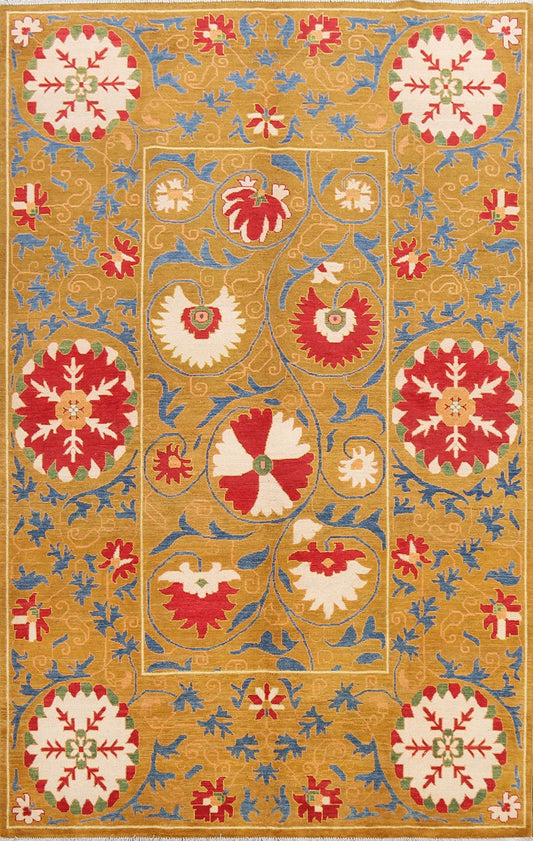 All-Over Floral Art & Craft Oriental Area Rug 6x9