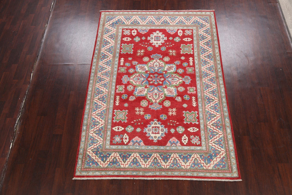 Geometric Kazak Oriental Area Rug 6x8