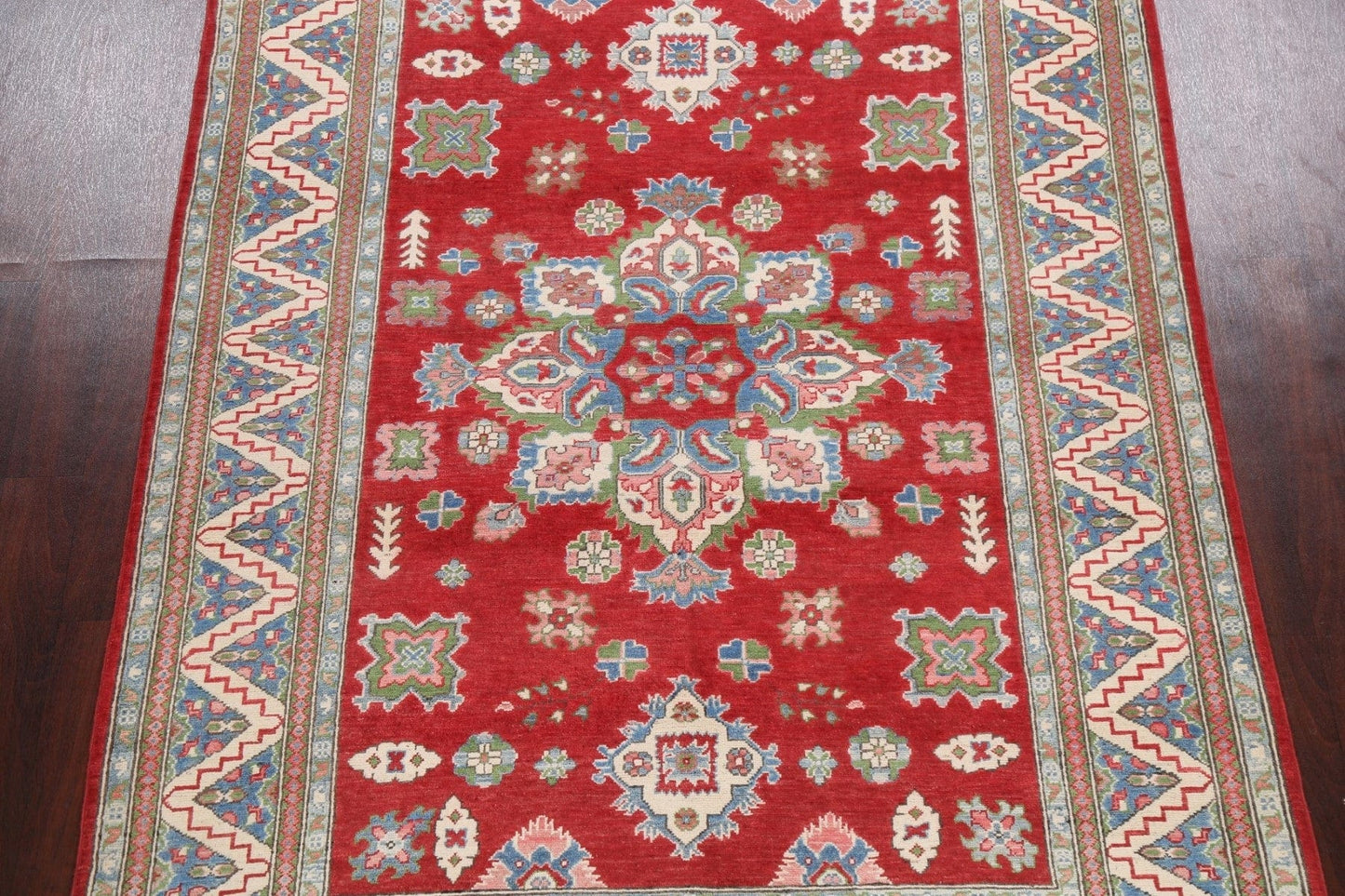 Geometric Kazak Oriental Area Rug 6x8