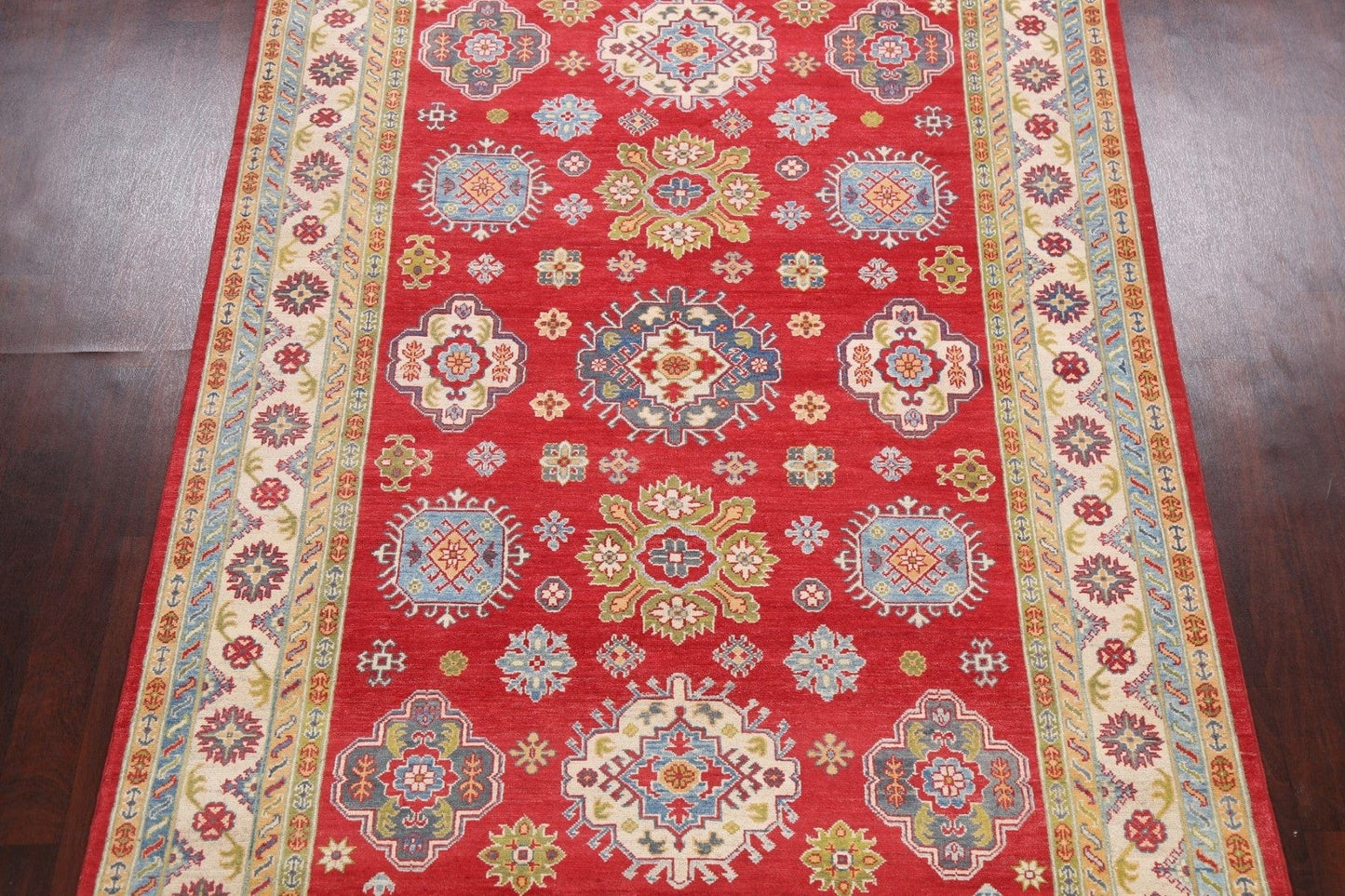 Geometric Kazak Oriental Area Rug 7x10