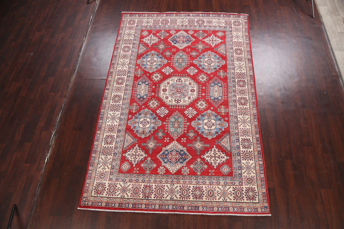 Geometric Kazak Oriental Area Rug 7x10