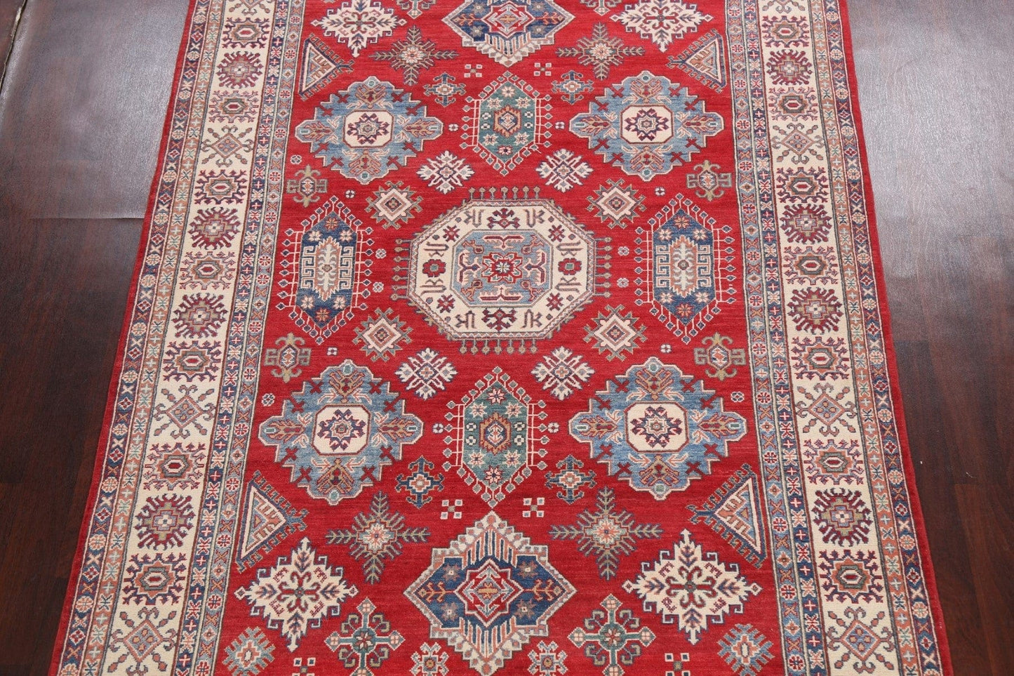 Geometric Kazak Oriental Area Rug 7x10