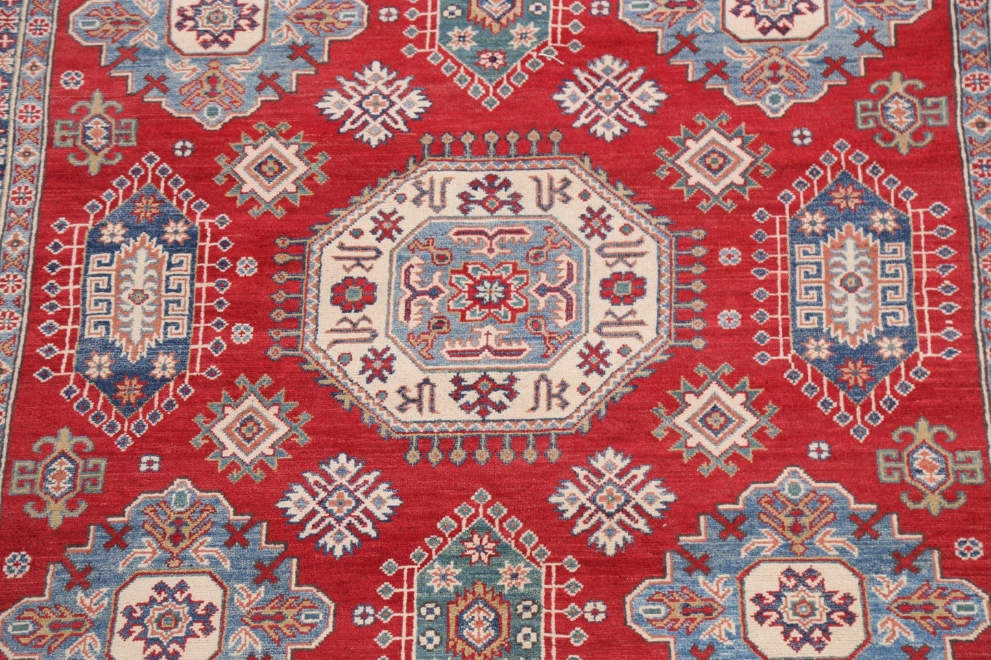 Geometric Kazak Oriental Area Rug 7x10