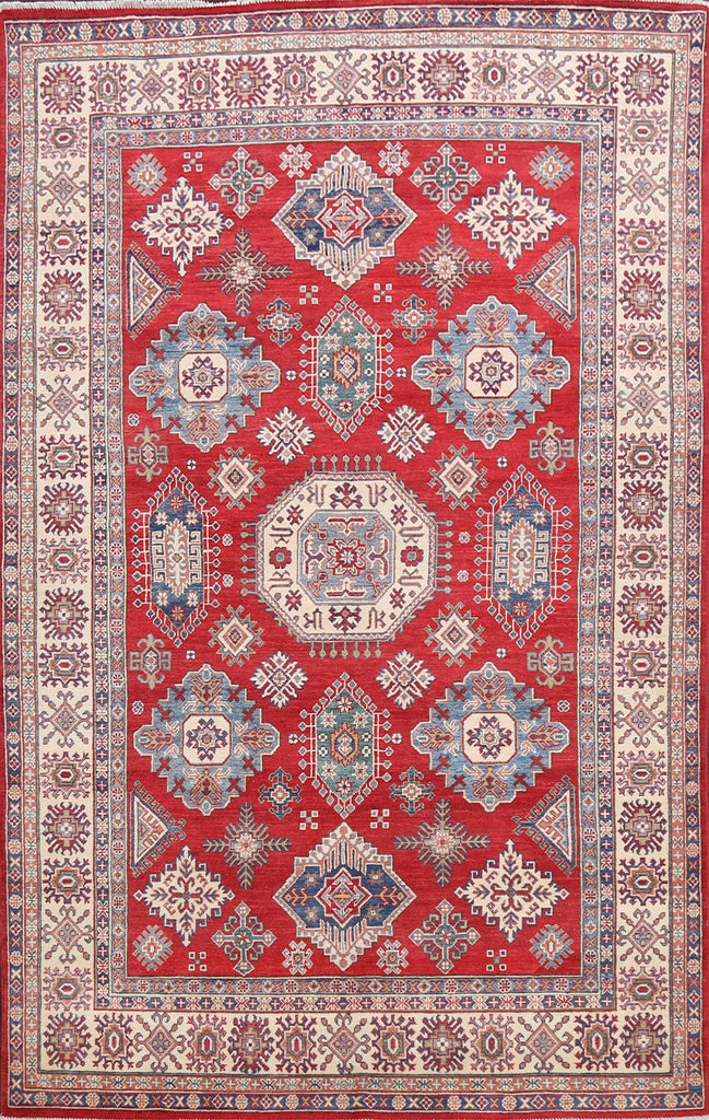 Geometric Kazak Oriental Area Rug 7x10