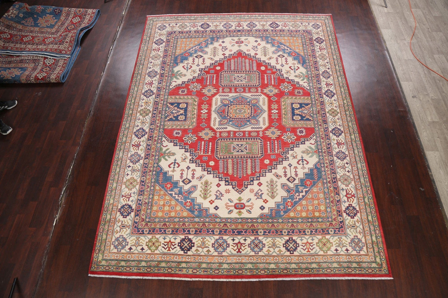 Geometric Kazak Oriental Area Rug 9x12