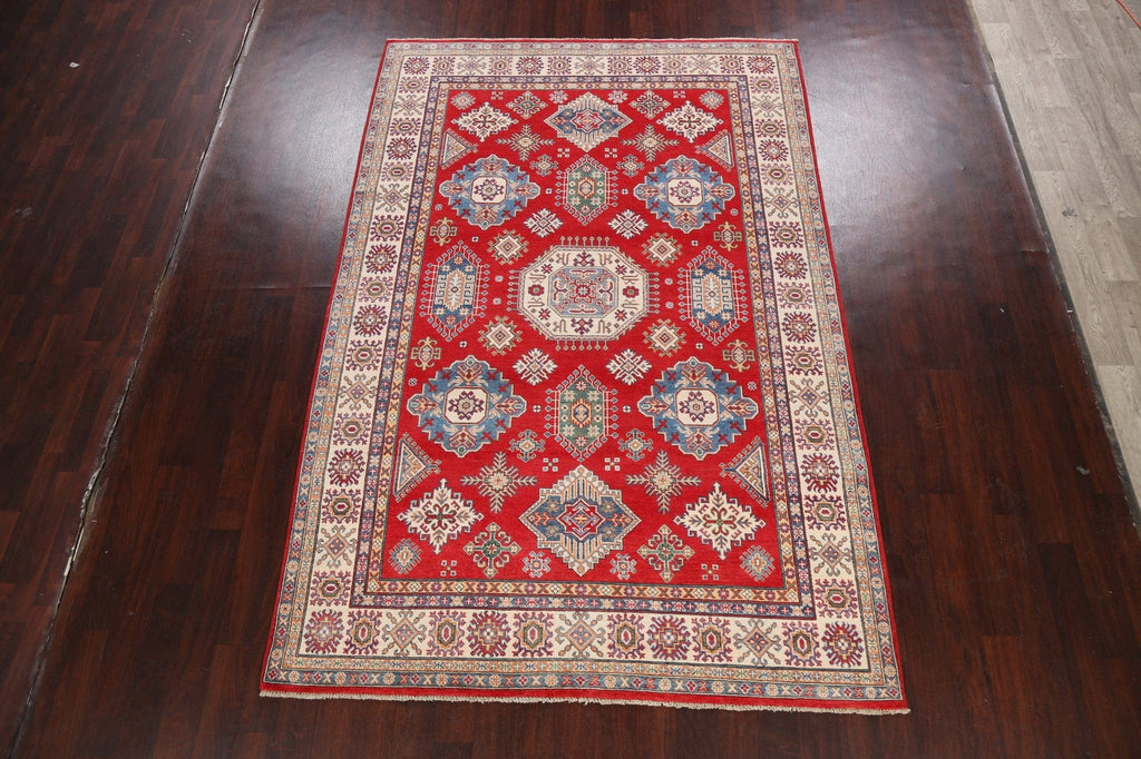 Geometric Kazak Oriental Area Rug 7x10