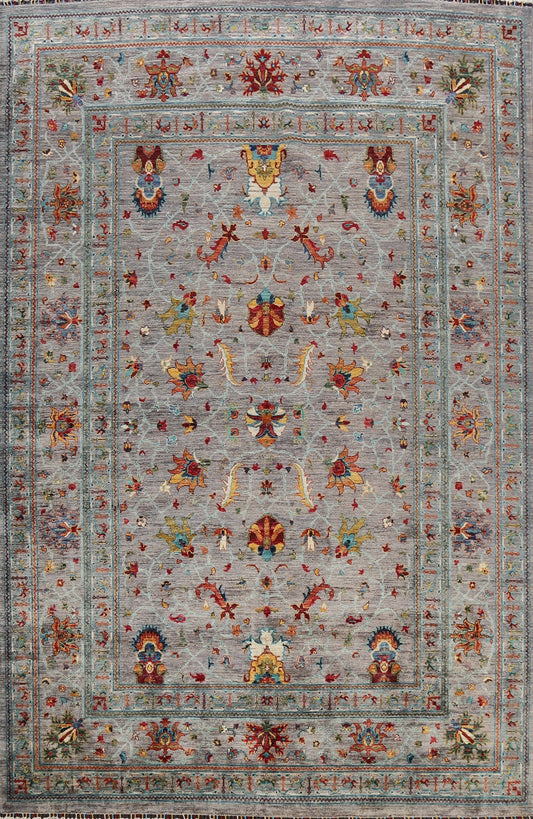 Vegetable Dye Floral Ziegler Oriental Area Rug 8x10