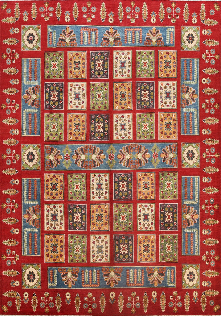 Vegetable Dye Garden Design Kazak Oriental Area Rug 8x10