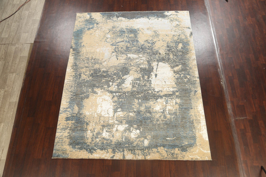 Vegetable Dye Contemporary Abstract Oriental Area Rug 8x10