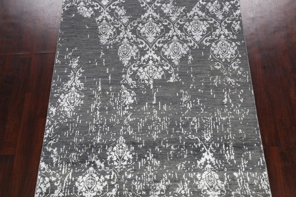 Vegetable Dye Distressed Abstract Oriental Area Rug 6x9