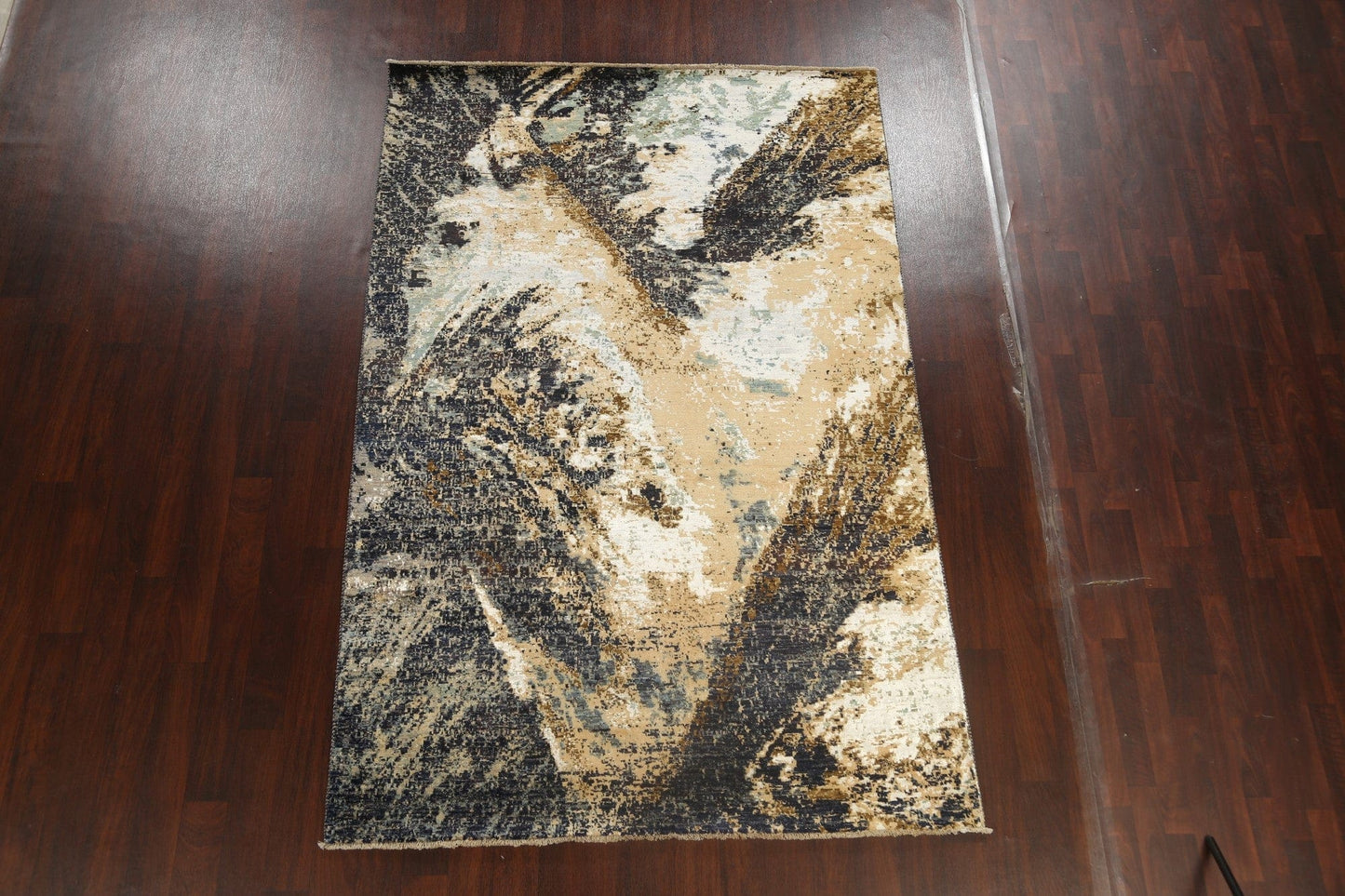 Vegetable Dye Contemporary Abstract Oriental Area Rug 6x9