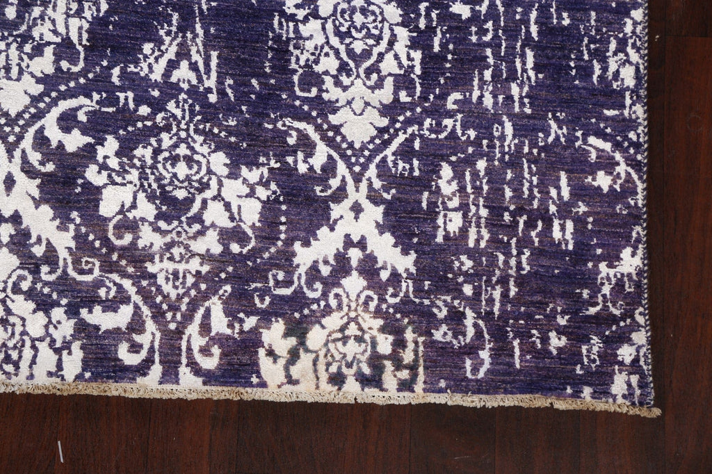 Vegetable Dye Distressed Abstract Oriental Area Rug 6x9