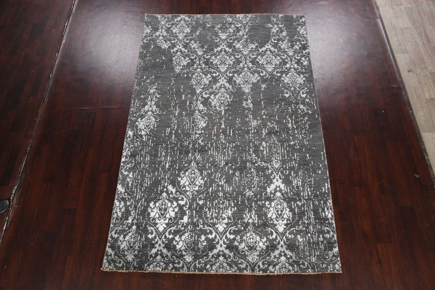 Vegetable Dye Distressed Abstract Oriental Area Rug 6x9