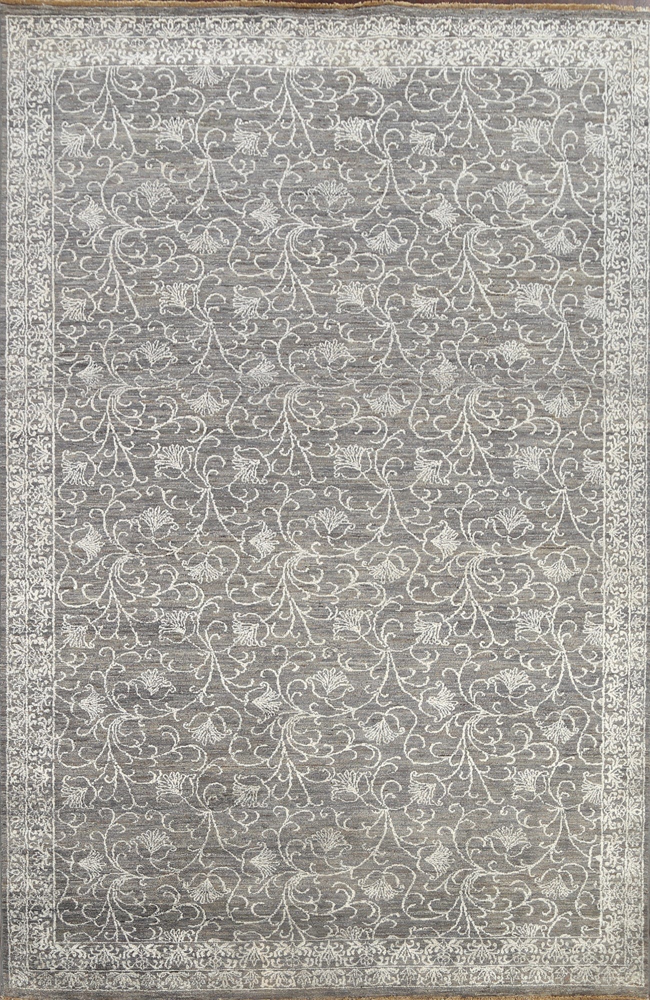 Vegetable Dye All-Over Floral Versace Oriental Area Rug 7x10