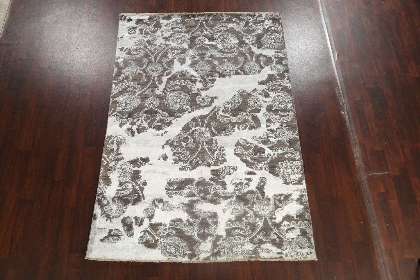 Vegetable Dye All-Over Floral Abstract Oriental Area Rug 6x9