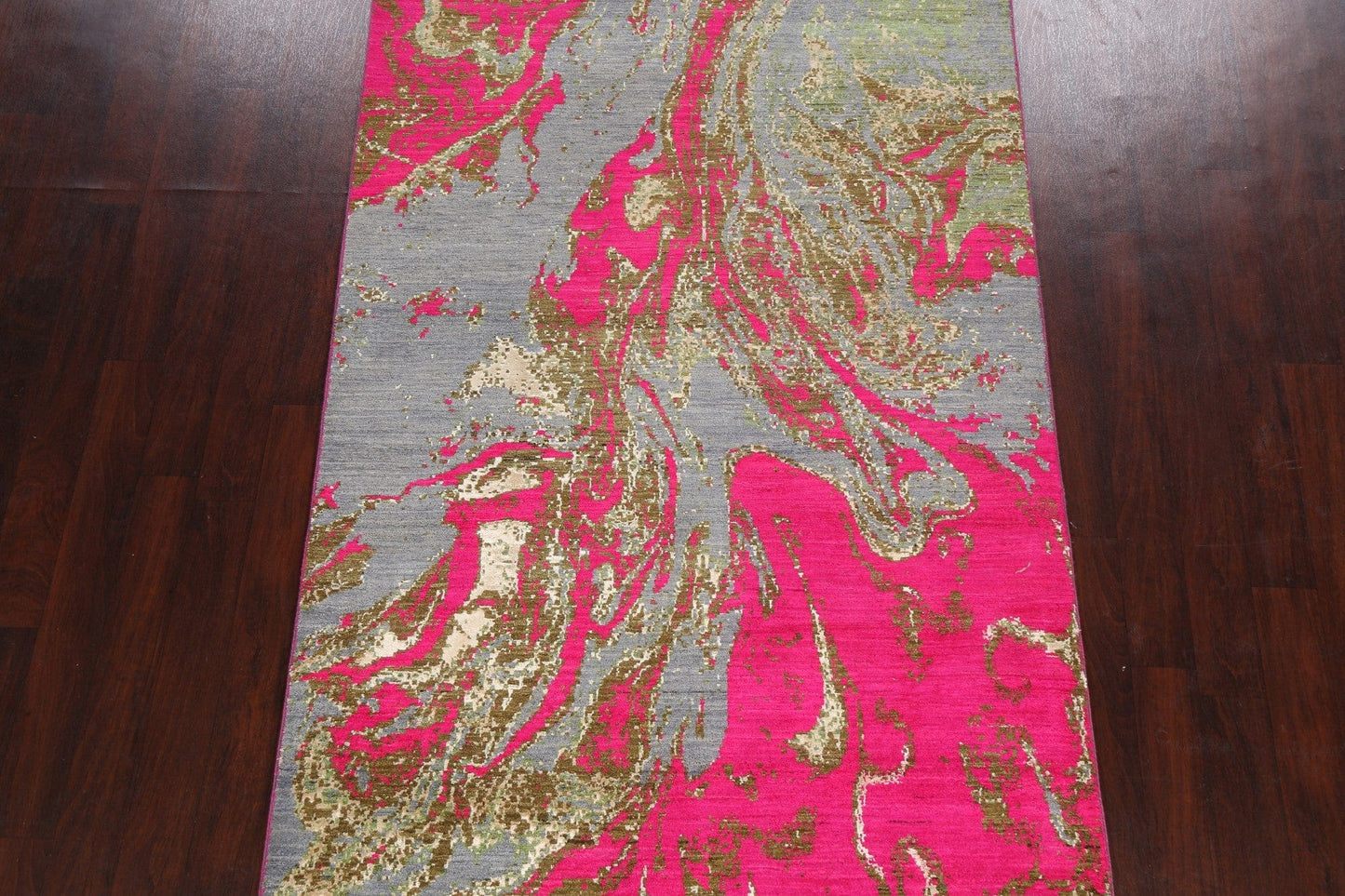 Vegetable Dye Contemporary Abstract Oriental Area Rug 5x8