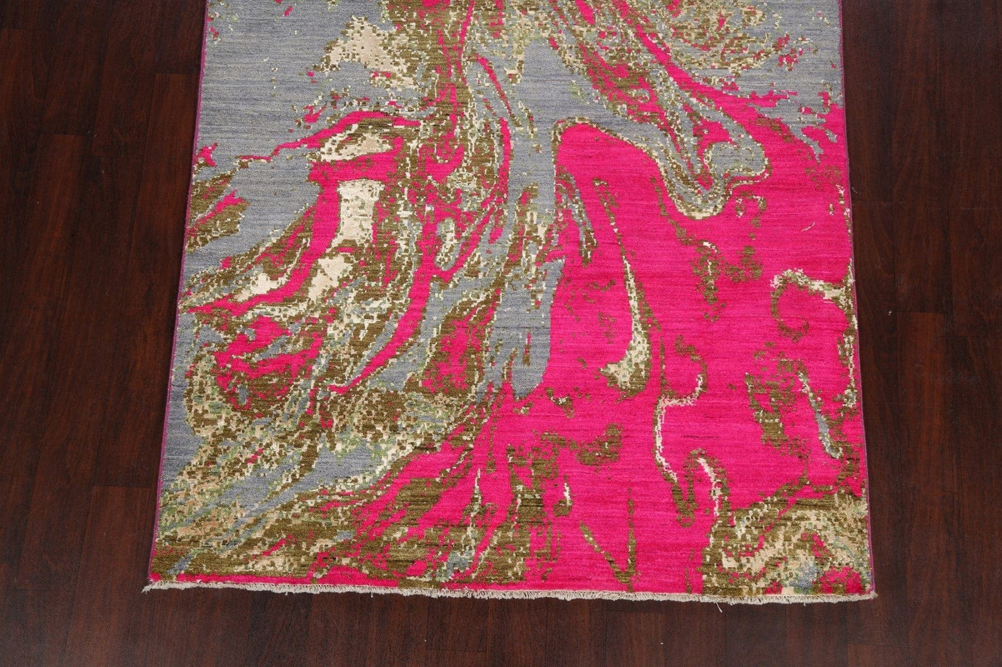 Vegetable Dye Contemporary Abstract Oriental Area Rug 5x8