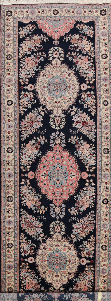 Vegetable Dye Floral Tabriz Oriental Runner Rug 5x14