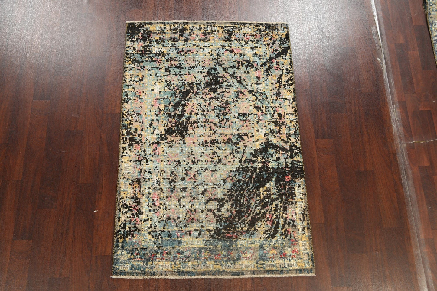 Vegetable Dye Contemporary Abstract Oriental Area Rug 4x6