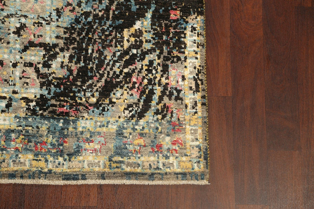 Vegetable Dye Contemporary Abstract Oriental Area Rug 4x6