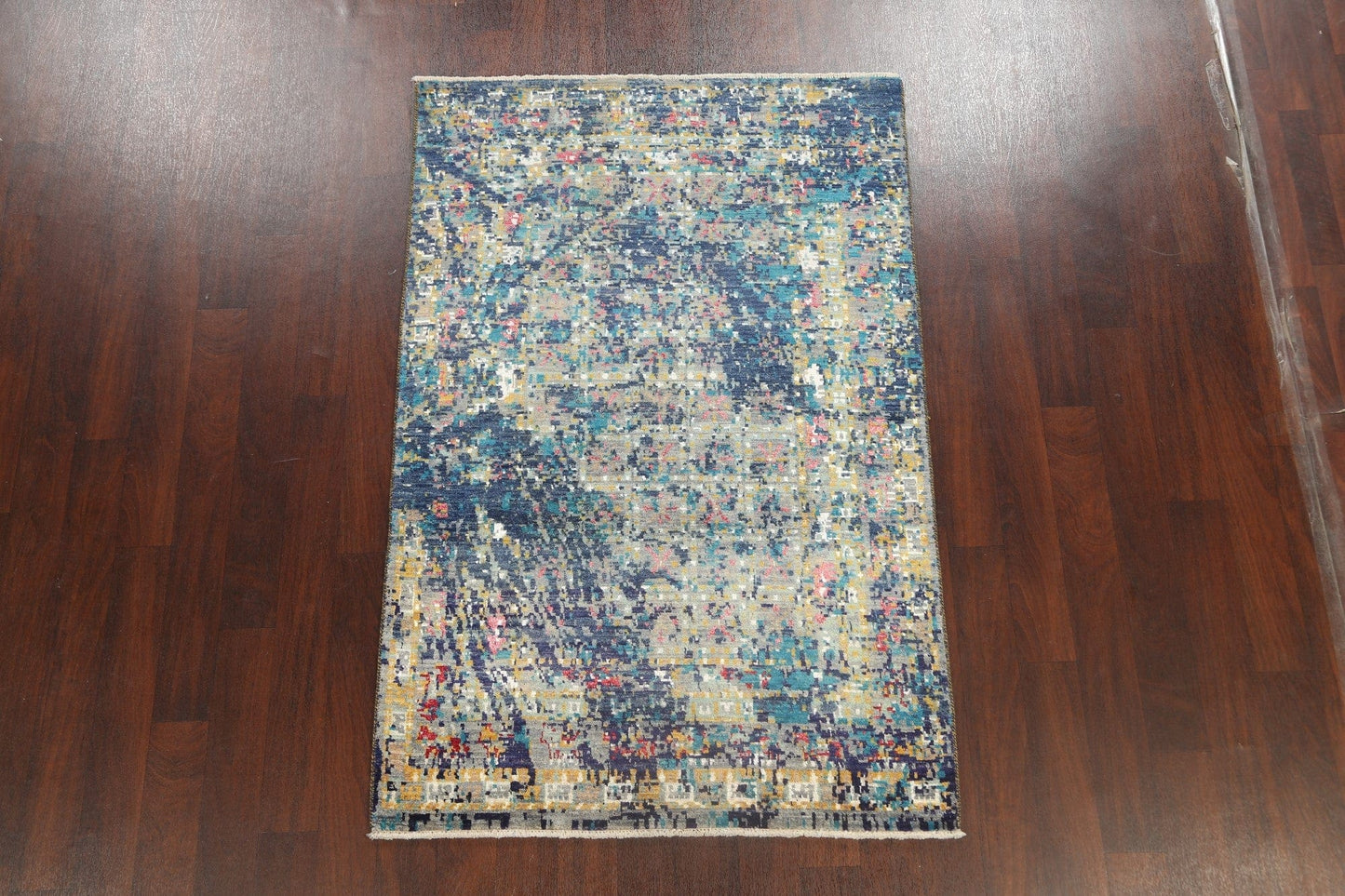 Vegetable Dye Contemporary Abstract Oriental Area Rug 4x6