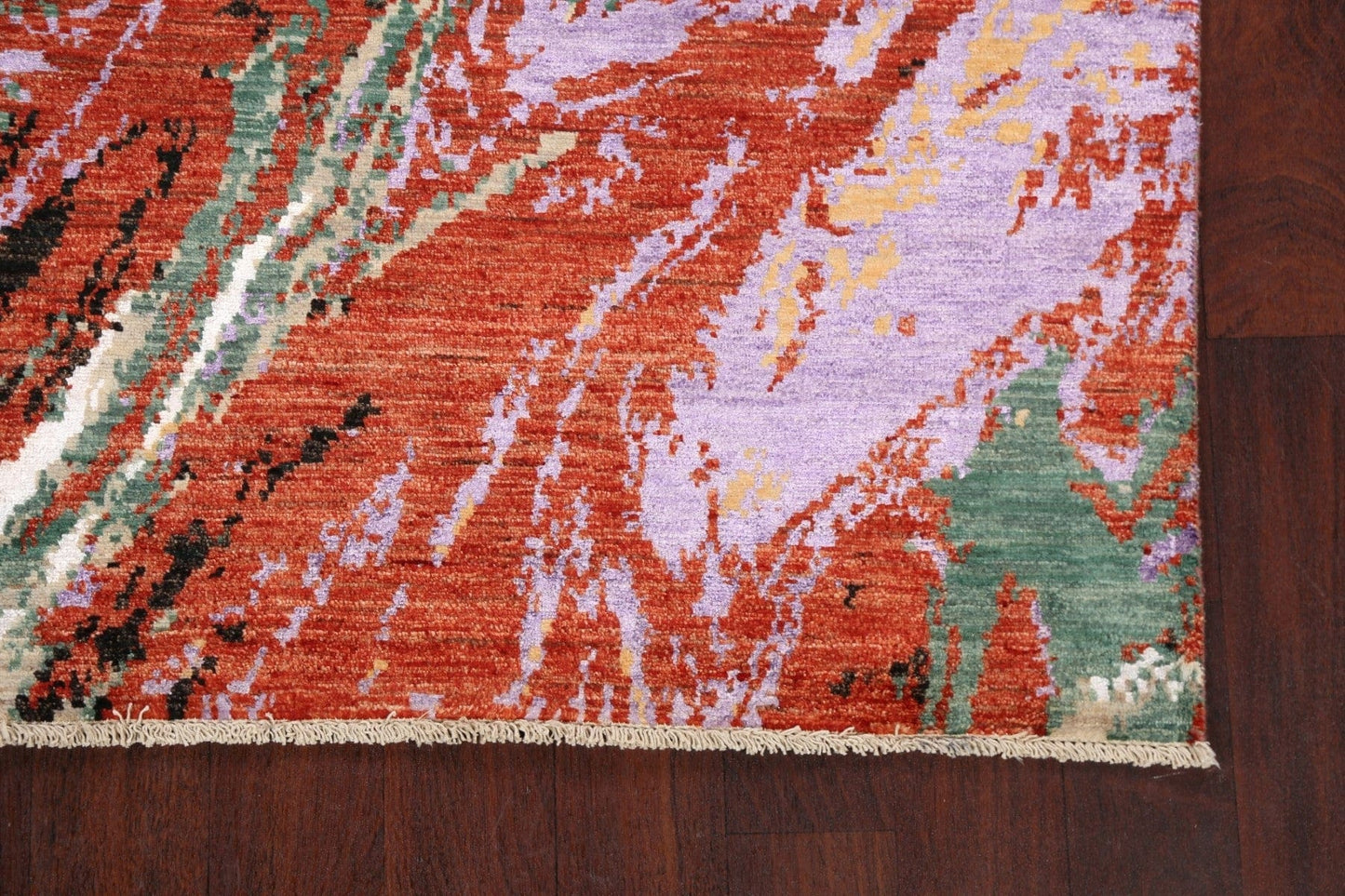 Vegetable Dye Contemporary Abstract Oriental Area Rug 4x6