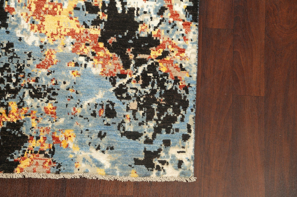 Vegetable Dye Contemporary Abstract Oriental Area Rug 4x6