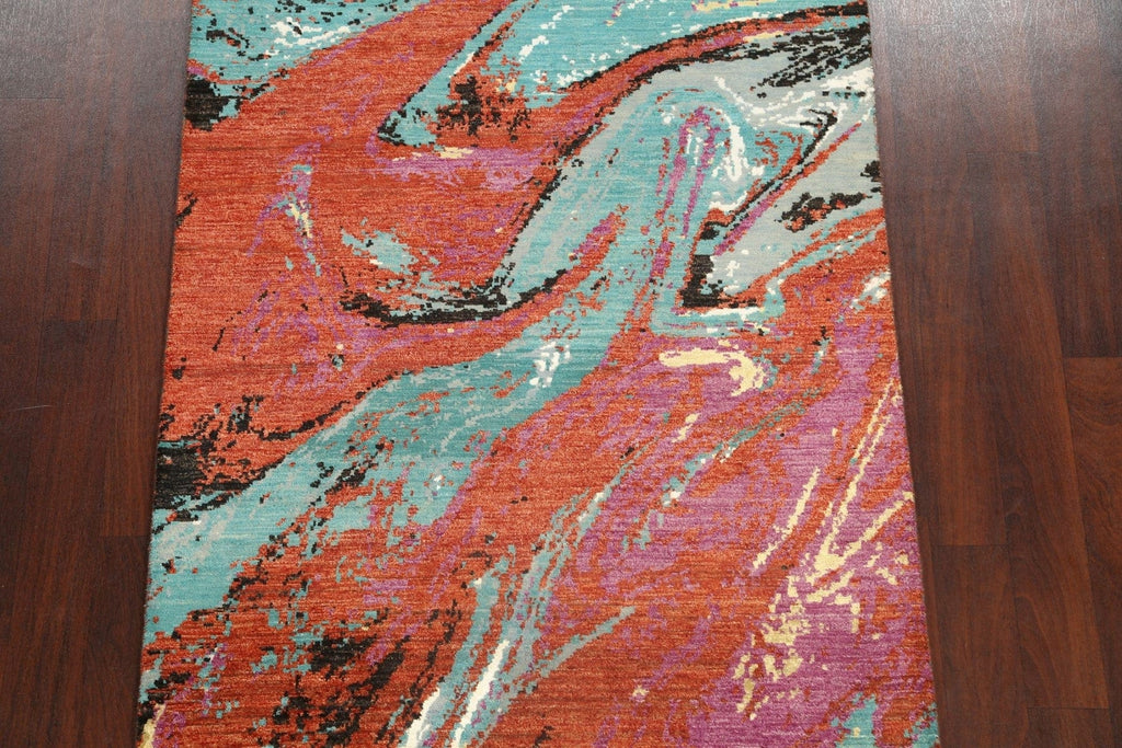 Artistic Modern Abstract Oriental Area Rug 4x6