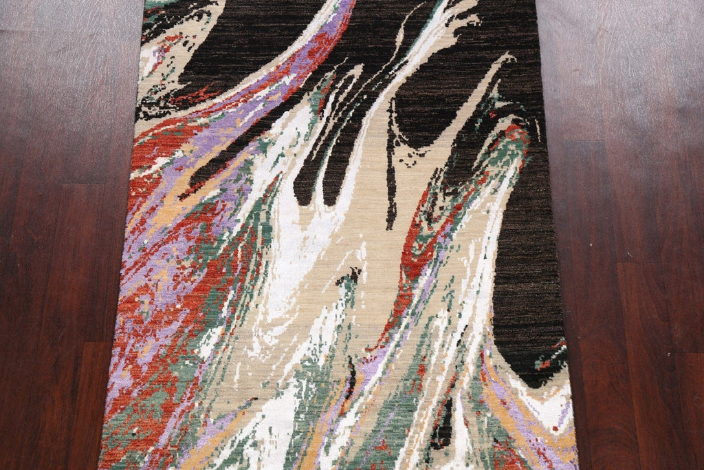 Artistic Modern Abstract Oriental Area Rug 4x6