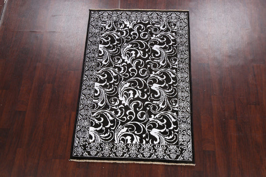 Vegetable Dye All-Over Floral Abstract Oriental Area Rug 4x6